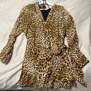 Zara animal print shorts romper